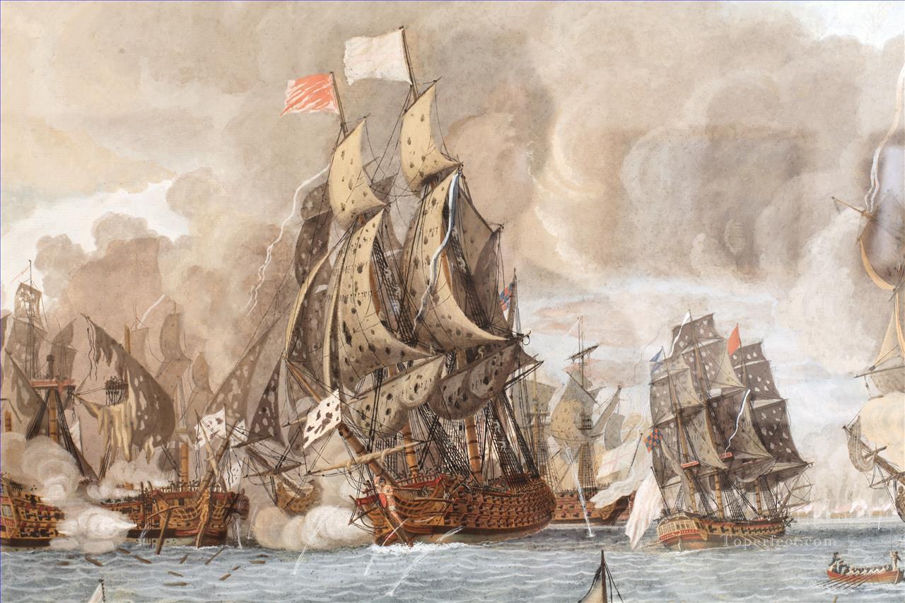 Combat naval 12 avril 1782 Dumoulin 2 Naval Battles Oil Paintings